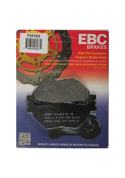 Yamaha SCR950 Arka Fren Balatası Ebc FA319-2 Balata