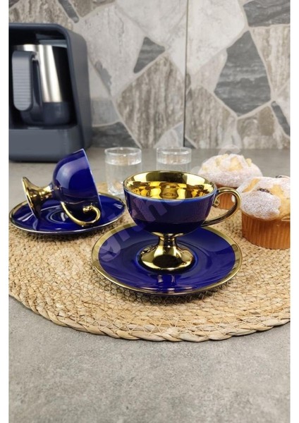 Kosova Porselen 2 Kişilik Yaldızlı Kahve Fincan Takımı Lacivert - Ist-63 modelleri