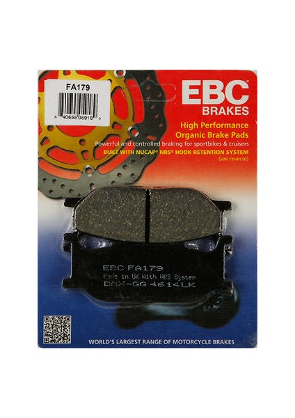Yamaha SCR950 Ön Fren Balatası Ebc FA179 Balata
