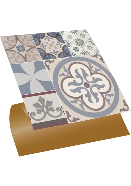 Kendinden Yapışkanlı Alaska Desenli Pvc Karo 30X30 cm (56 Adet) 5m2