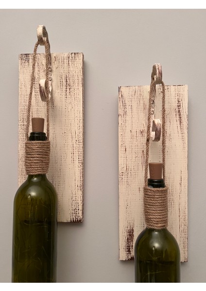 LED Işıklı Siyah Renkli Buzlu Eskitme Cam Salon Bar Bahçe Dekoru Şarap Şişesi Duvar Aplik 2'li Set fırsatları