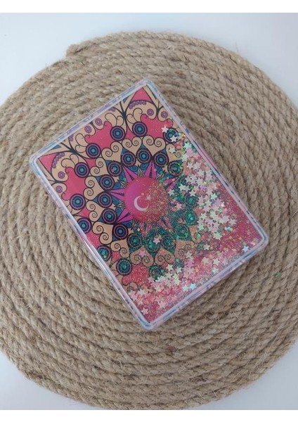 Ayna Cep Çanta Seyehat Aynası Sulu Pullu Makyaj Kozmetik Büyüteç Kompakt