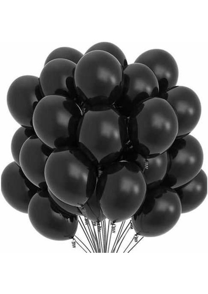 Lastik Lateks Mat Balon 10 Adet Kırmızı Siyah Sarı Turuncu Pembe Mavi Mor Yeşil Küf Yeşili Şeffaf Lacivert Fuşya Gri Kahverengi