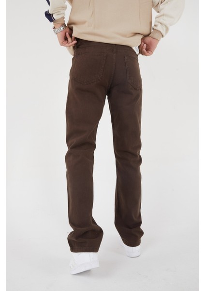 Likrasız Bol Paça Kahverengi Baggy Pantolon indirimleri
