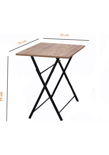 Kare Çam Balkon Bahçe Çalışma Mutfak Masa 70X70 cm