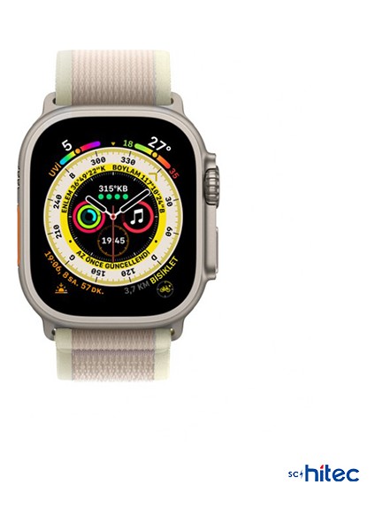 42-44MM Yeni Nesil Apple Uyumlu Akıllı Saat Kordonu Hasır Gri modelleri