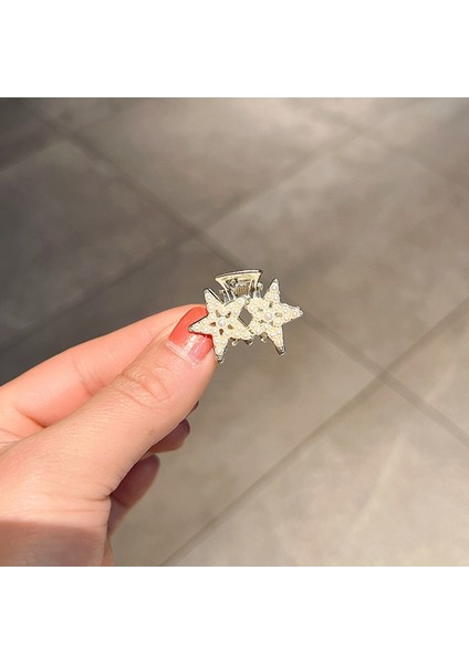 10 Adet LD358 Pentagon Pearl Mini Saçkop Kız Bangs Saç Süslemeleri (Yurt Dışından)