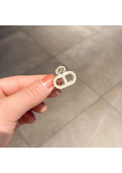 10 Adet LD358 Çift D İnci Mini Saç Tokası Kız Patlama Saç Süsleri (Yurt Dışından)