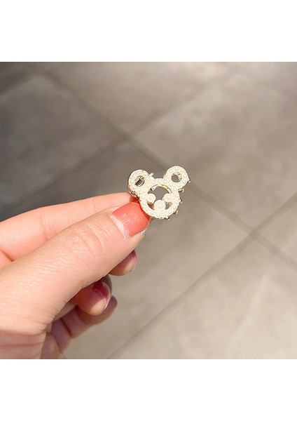 10 Adet LD358 Panda Pearl Mını Saat Pın Kız Bangs Saya Süzleri (Yurt Dışından)