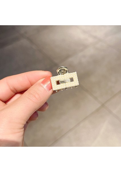 10 Adet LD358 Full Boncuk Kare İnci Mini Saç Pin Kız Bangs Saç Süslemeleri (Yurt Dışından)