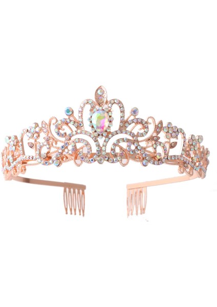 Doğum Günü Headdress Prom Crown, Gül Altın Ab (Yurt Dışından)