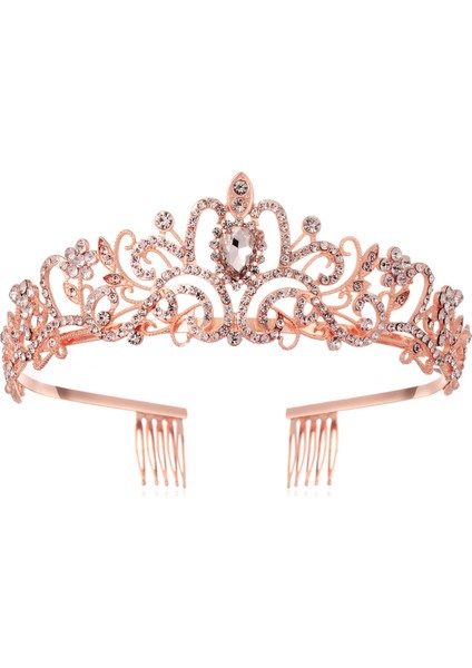 Doğum Günü Headdress Prom Crown, Gül Altın (Yurt Dışından)