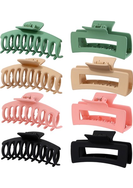 8 Set J Su Geçirmez Damla Dirençli Renkli Saç Kapmak (Yurt Dışından)