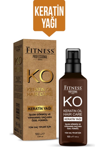 Aşırı Yıpranmış ve Kuru Saçlara Özel Keratin Bakım Yağı 100 ml