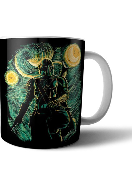 The Mandalorian Yıldızlı Gece Starry Night - Star Wars Kupa Bardak Model 1