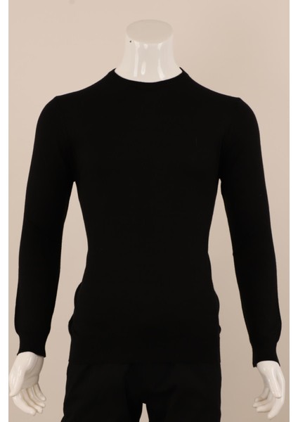 Slim Fit Yünlü Triko