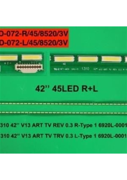 LCD LED-2201-TAKIM 2 Lİ-6922L-0072A,42LA660S,42LA740S,6916L-1182B-ELED072-WİNKEL