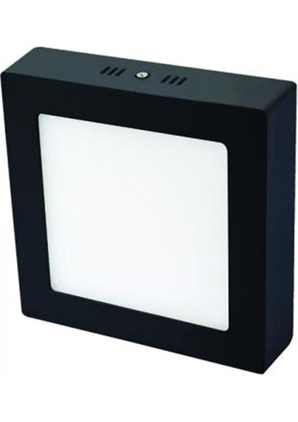 CT-5234 18 Watt Kare Sıva Üstü LED Panel Günışığı Metal Siyah Kasa