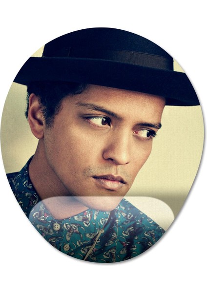 Bruno Mars Bilek Destekli Mousepad Model - 1 Oval