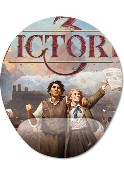 Victoria 3 Bilek Destekli Mousepad Model - 2 Oval