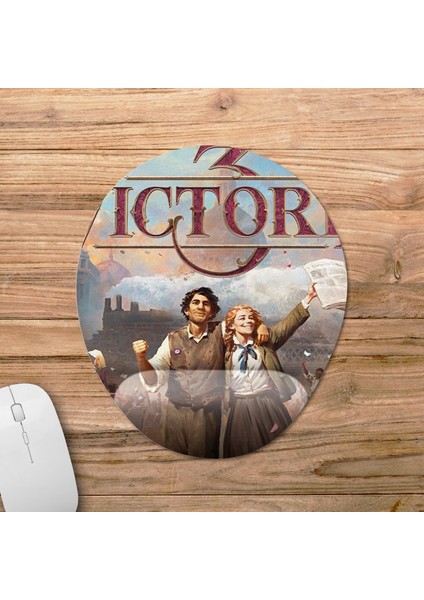 Victoria 3 Bilek Destekli Mousepad Model - 2 Oval
