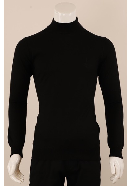 Slim Fit Yünlü Boğazlı Triko