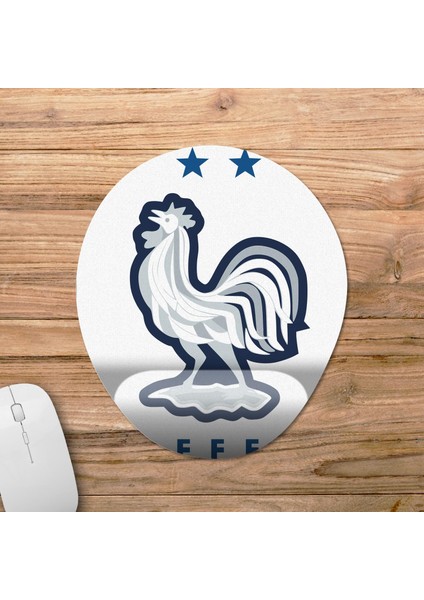 Fransa Milli Futbol Takımı Bilek Destekli Mousepad Model - 1 Oval