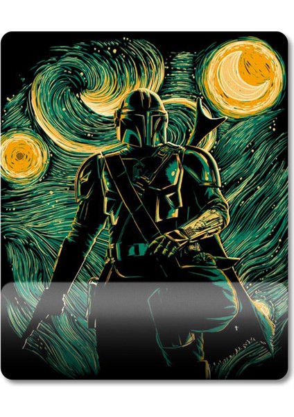 The Mandalorian Yıldızlı Gece Starry Night - Star Wars Bilek Destekli Mousepad Model - 1