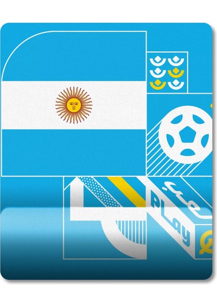 Arjantin Milli Futbol Takımı Bilek Destekli Mousepad Model - 2