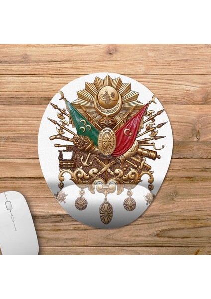 Osmanlı Tuğrası Bilek Destekli Mousepad Model - 2 Oval