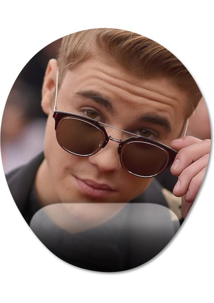 Justin Bieber Bilek Destekli Mousepad Model - 2 Oval