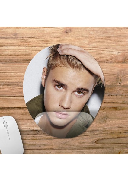 Justin Bieber Bilek Destekli Mousepad Model - 1 Oval