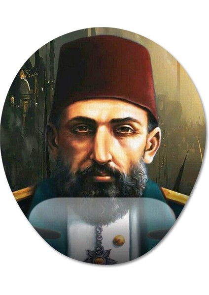 Sultan Iı. Abdülhamid Han Bilek Destekli Mousepad Model - 2 Oval