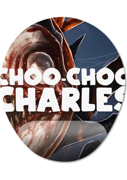 Choo-Choo Charles Bilek Destekli Mousepad Model - 3 Oval