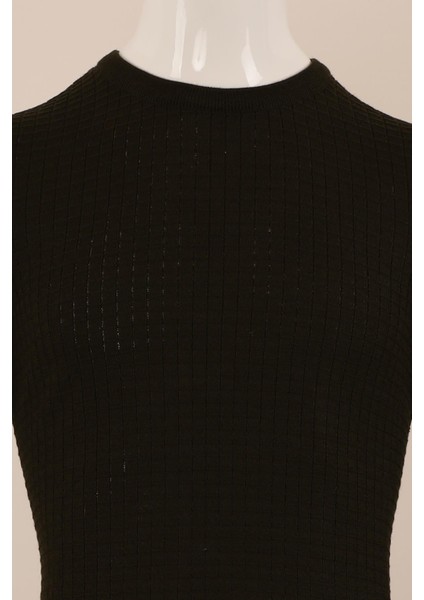 Slim Fit Yünlü Örgü Triko