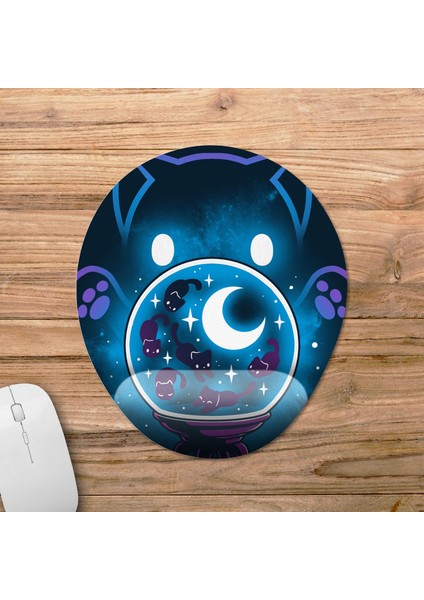 Kozmik Kedi Tarot Fal Bilek Destekli Mousepad Model - 1 Oval fiyatları