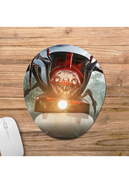 Choo-Choo Charles Bilek Destekli Mousepad Model - 1 Oval fiyatları