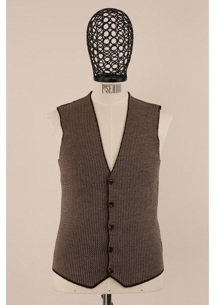 Slim Fit Yünlü Desenli Spor Triko