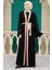 - Kemerli Pudra Tesettür Abaya 55440PD 1