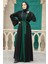 - Kemerli Yeşil Tesettür Abaya 55440Y 3