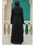 - Kemerli Yeşil Tesettür Abaya 55440Y 4