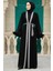 Neva Style - Kemerli Gri Tesettür Abaya 55440GR 1