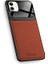 Apple iPhone 12 Kılıf Zebana Lens Deri Kılıf Kahverengi 6