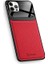 Apple iPhone 12 Pro Kılıf Zebana Lens Deri Kılıf Kırmızı 5