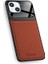 Apple iPhone 13 Kılıf Zebana Lens Deri Kılıf Kahverengi 5