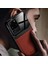 Samsung Galaxy S20 Ultra Kılıf Zebana Lens Deri Kılıf Kahverengi 4