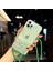 Apple iPhone 12 Pro Max Kılıf Zebana Simli Askılı Silikon Kılıf Yeşil 1
