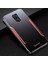 Xiaomi Redmi Note 9 Kılıf Zebana Metal Mitras Kılıf (Silikon Kenar) Kırmızı 1