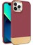 Apple iPhone 11 Pro Max Kılıf Zebana Gold Stil Silikon Kılıf Bordo 1
