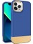 Apple iPhone 11 Pro Max Kılıf Zebana Gold Stil Silikon Kılıf Mavi 1